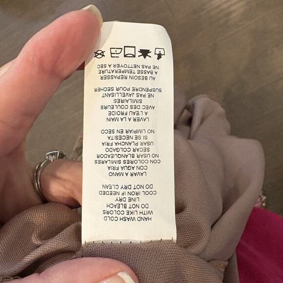 Bebe Dress Medium‎ Mocha Mousse Maxi Long Prom Lace Mesh Overlay Garden Fairy - Picture 15 of 16